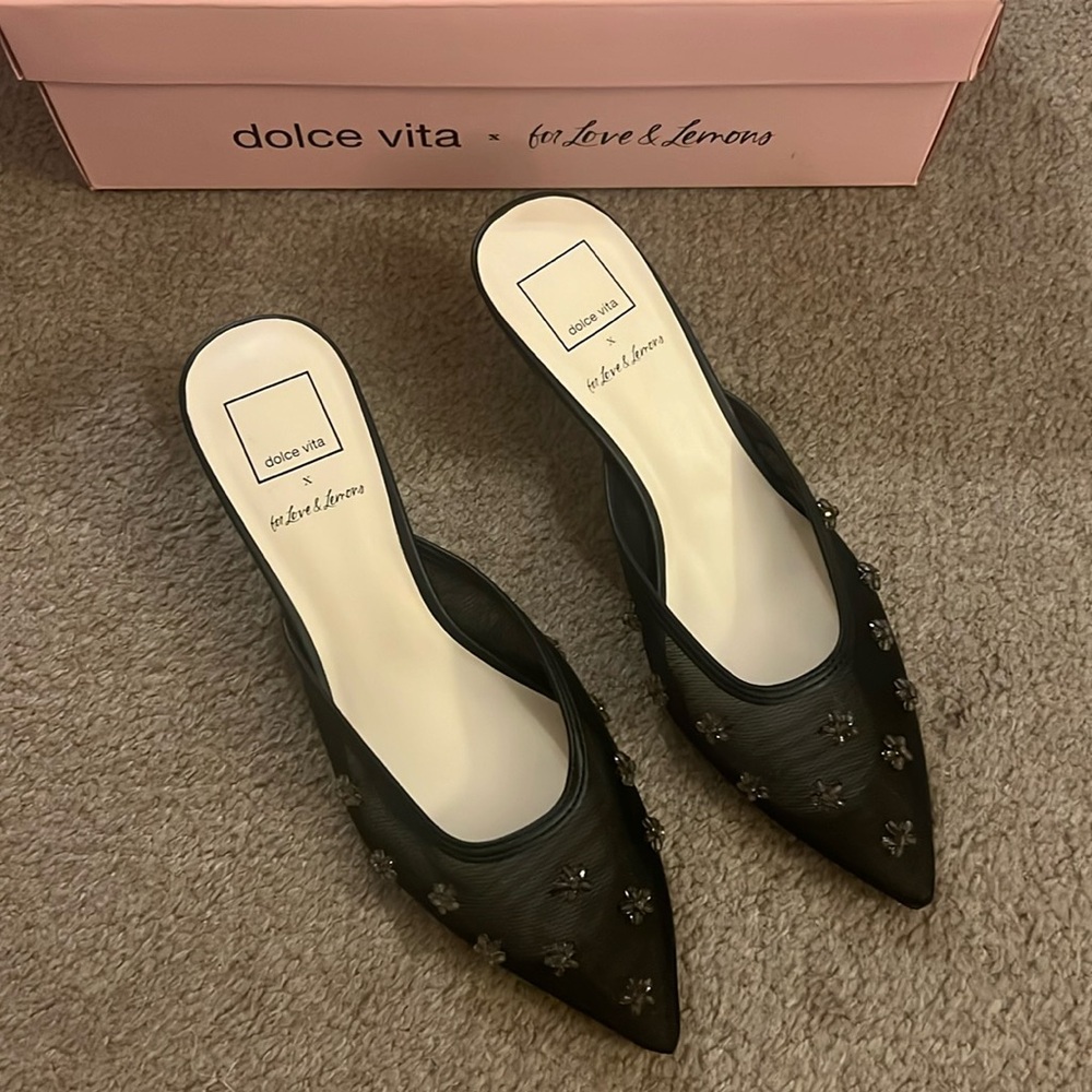 Dolce Vita x for love of lemons Claire Black Heel